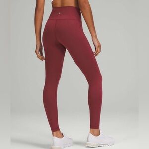 Lululemon Wunder Train High-Rise Tight 28" Red Merlot Size 12